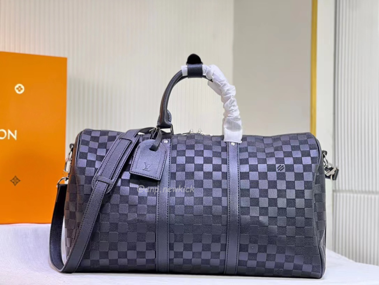 Louis Vuitton Keepall Bandouliere Monogram 50 Navy Duffel Bag (36) - newkick.app